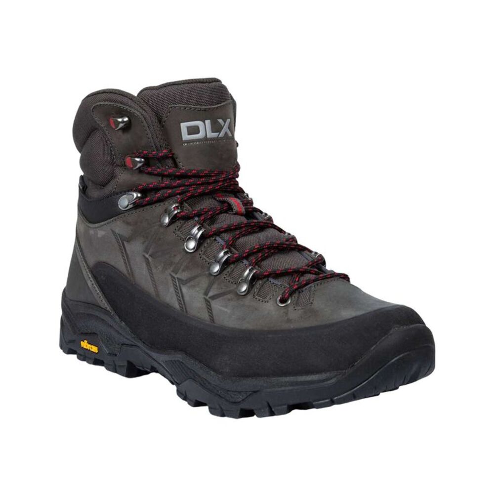 Trespass Mens Brody Grain Leather Hiking Boots / Gray